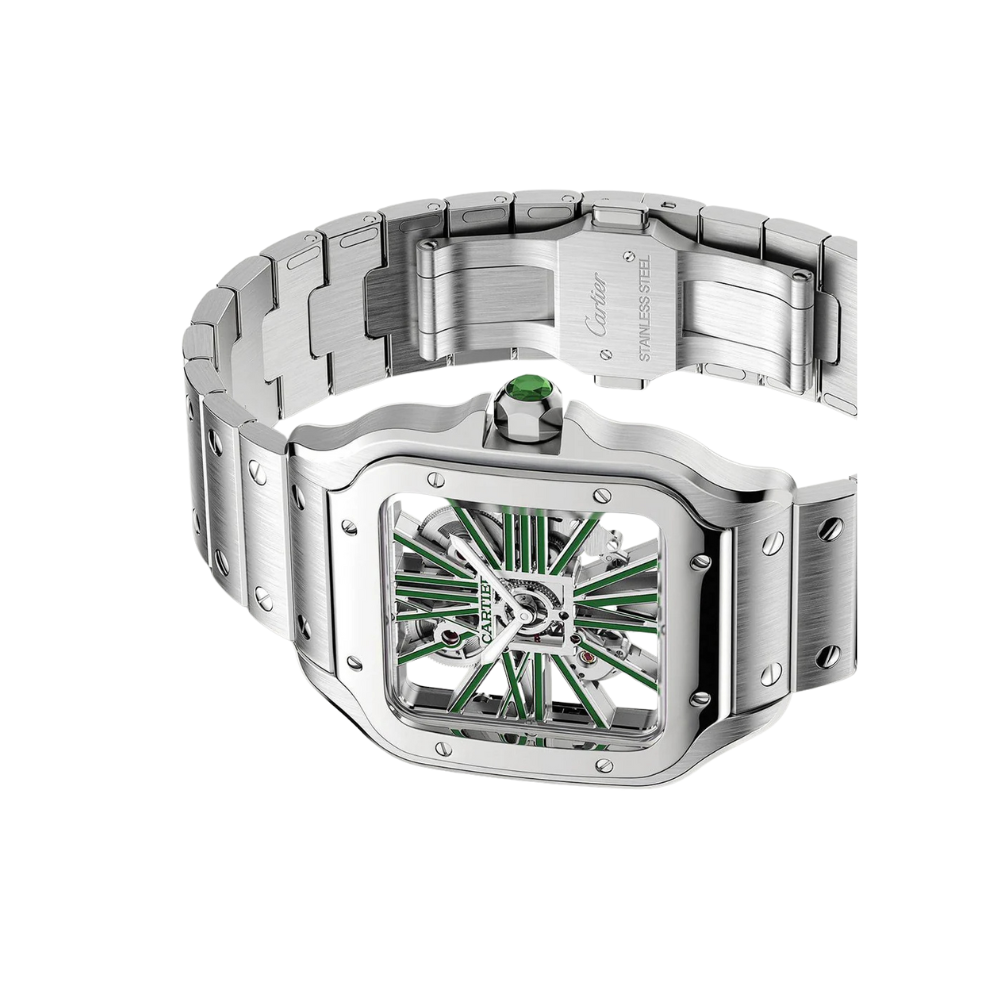 Santos de Cartier Large Skeleton/Green - Image 2