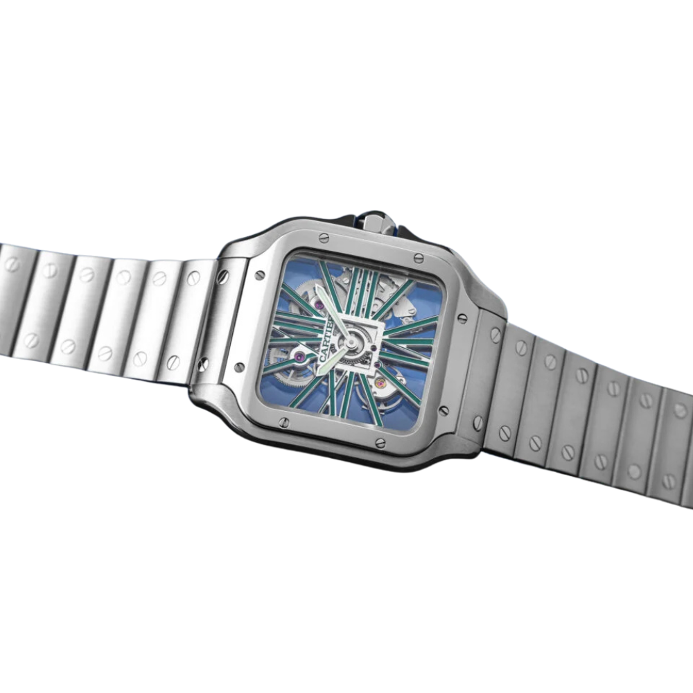 Santos de Cartier Large Skeleton/Green - Image 5
