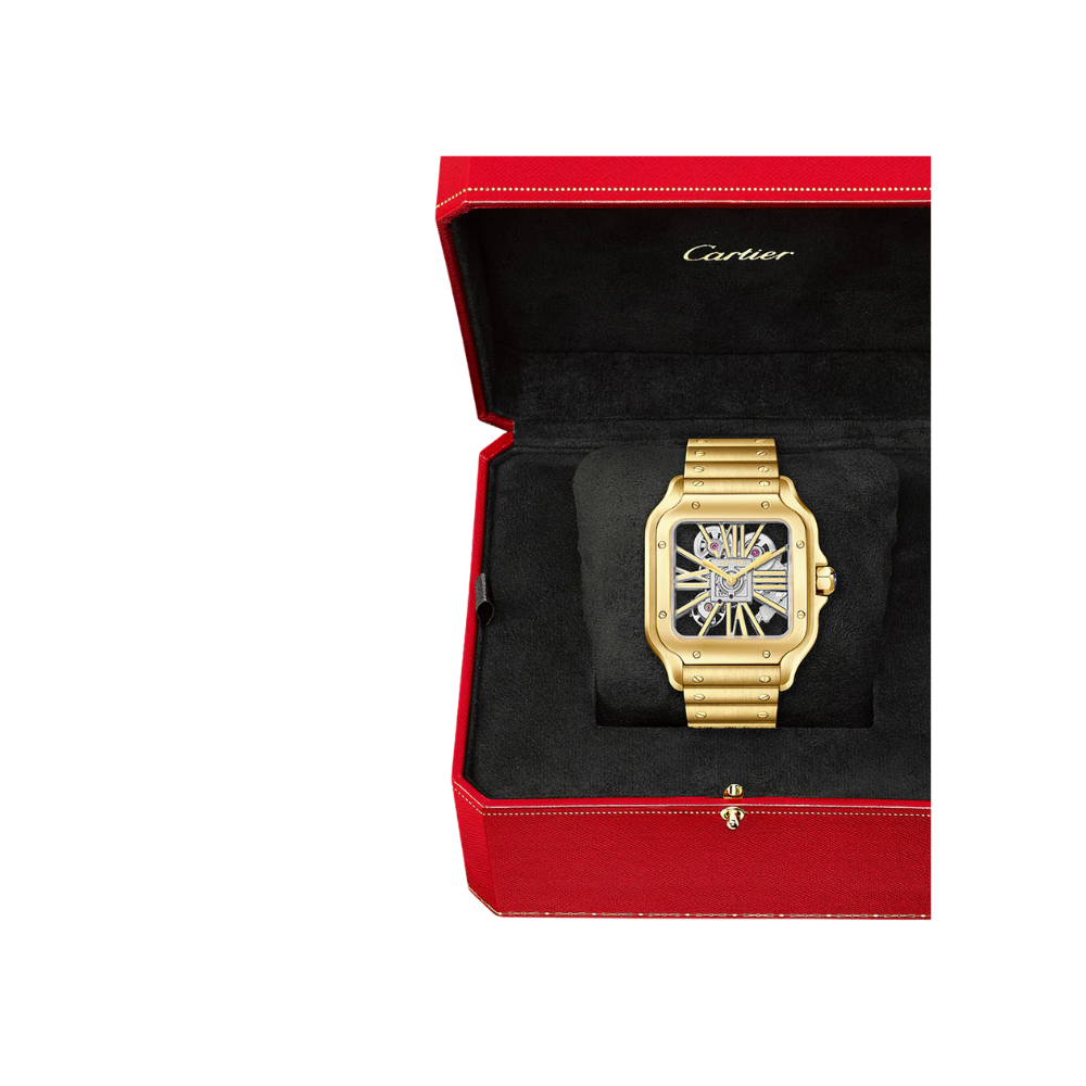Santos de Cartier Large Skeleton Yellow Gold - Image 6