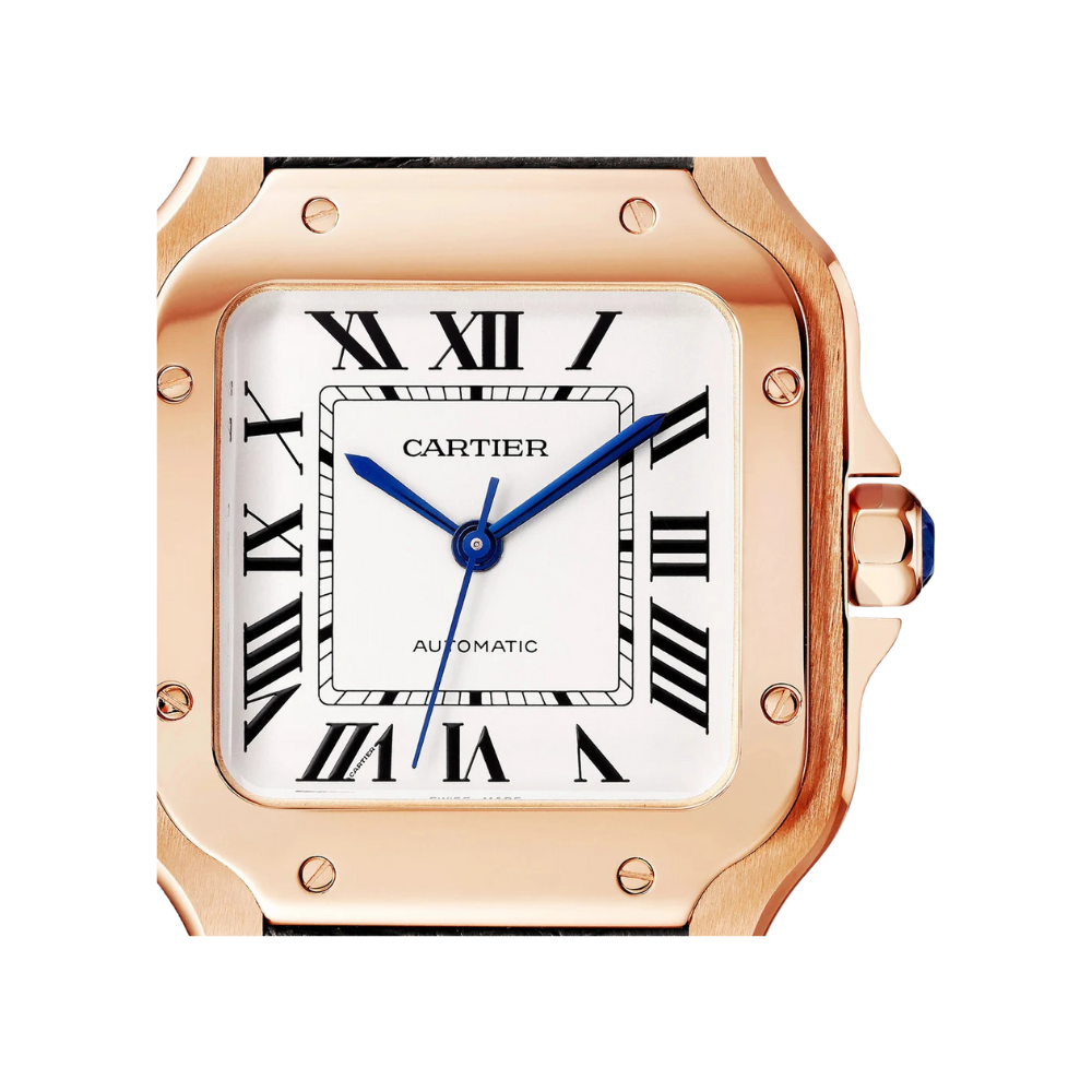 Santos de Cartier Medium Automatic Gold Watch - Image 2