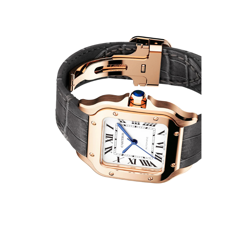 Santos de Cartier Medium Automatic Gold Watch - Image 3