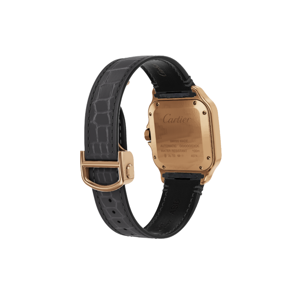 Santos de Cartier Medium Automatic Gold Watch - Image 5