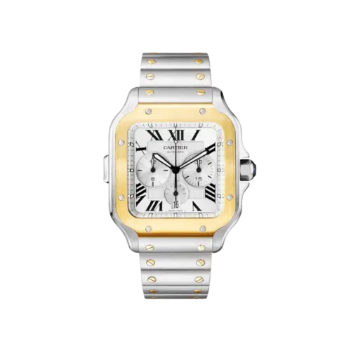 Santos de Cartier XL Chronograph Steel/Gold